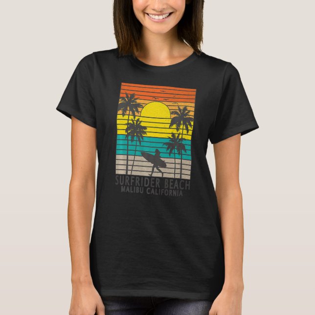 Camiseta Surfrider Beach Malibu California Surfer Chica (Anverso)