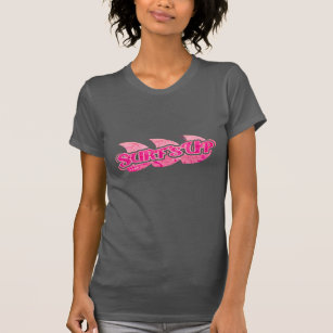 Camiseta Surf's Up damas brillantes de color rosa en tee ma