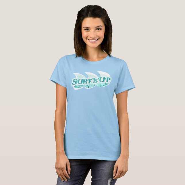 Camiseta Surf's Up damas de agua ondea arriba (Anverso completo)