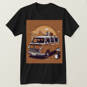 Camiseta "Surf's Up: Happy Camper Van Pegatina"