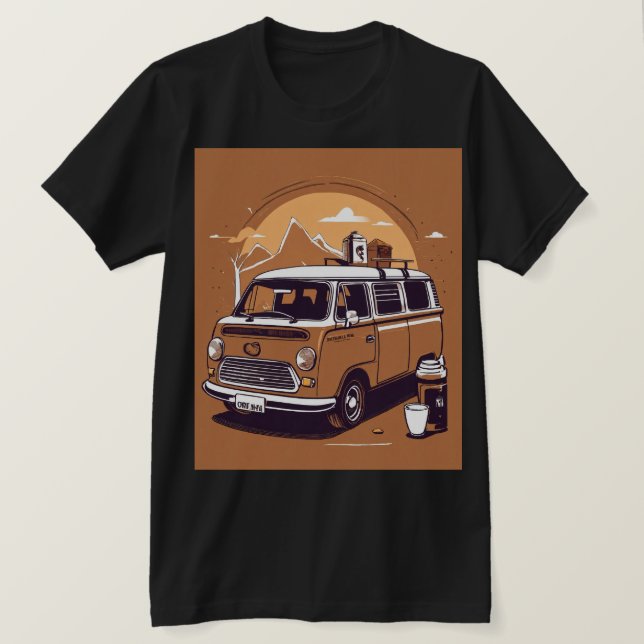 Camiseta "Surf's Up: Happy Camper Van Pegatina" (Anverso del diseño)