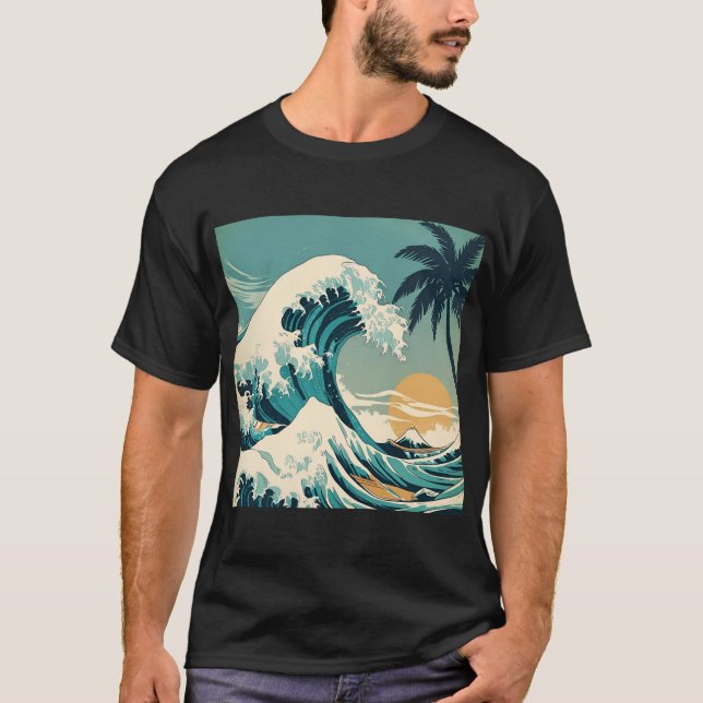 Camiseta Surf's Up Retro Wave Design Classic California (Anverso)
