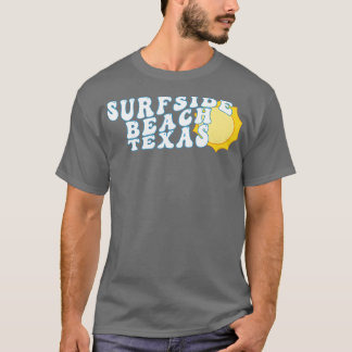 Camiseta Surfside Beach Texas Retro Wavy Tex Sunshine de lo