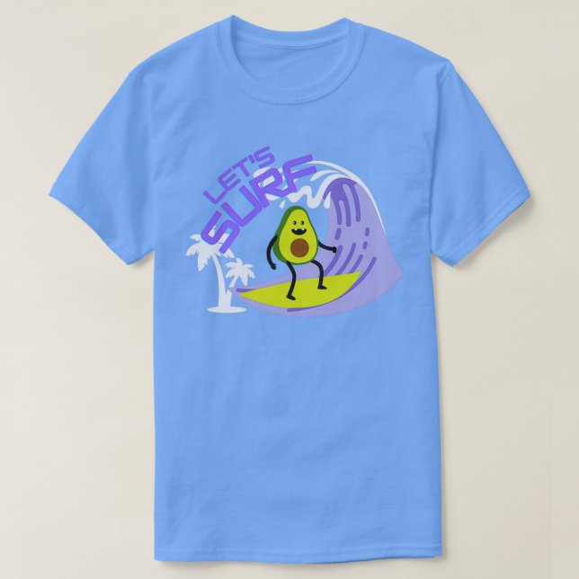 Camiseta surfung aguacado (Diseño del anverso)