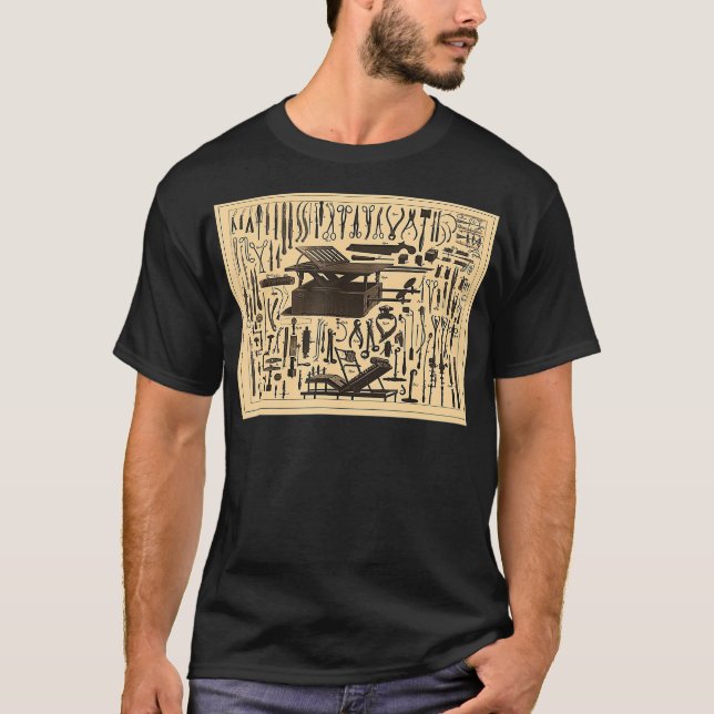 Camiseta Surgical Instruments Vintage Diagram  (Anverso)