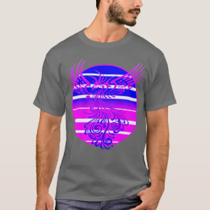 Camiseta Surgiendo nuevo arte vector Phoenix y Retro Sunris