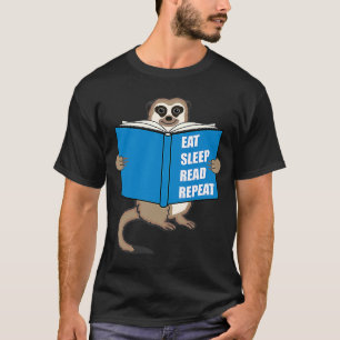Camiseta Suricata con libro libros leyendo hobby