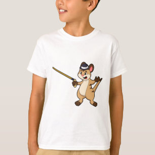 Camiseta Suricata con sombrero y bastón