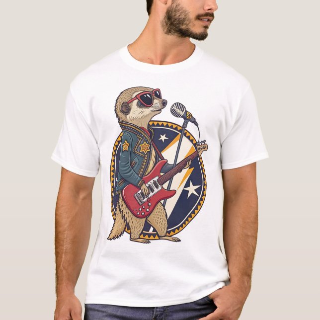 CAMISETA SURICATA ROCKSTAR (Anverso)