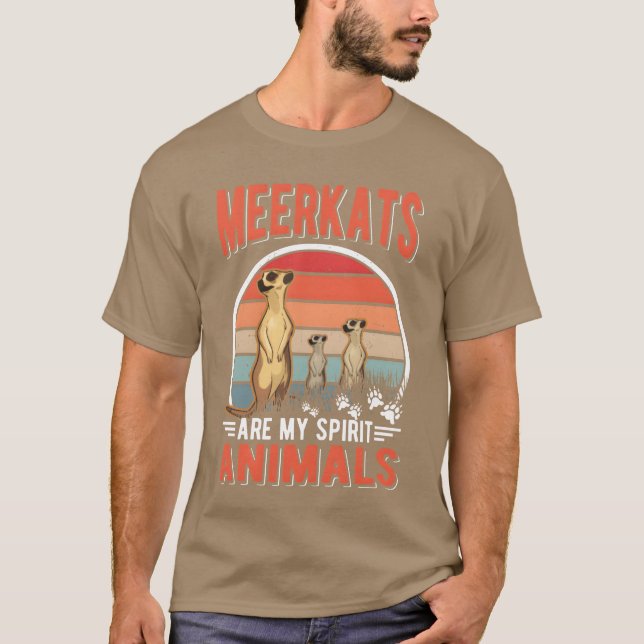 Camiseta Suricatas Son Mis Animales Espíritu retro (Anverso)