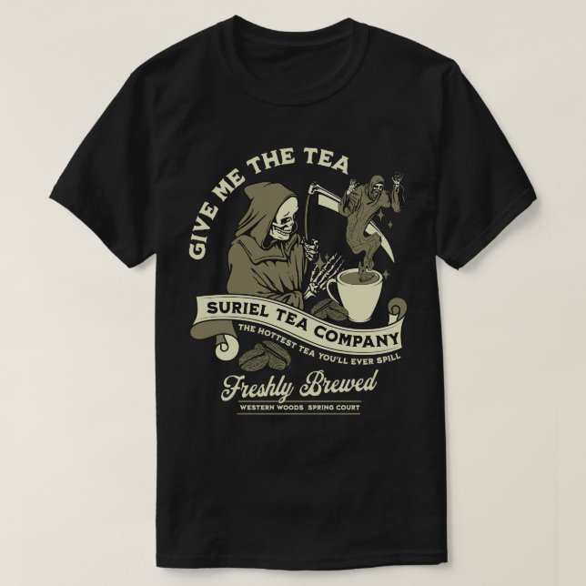 Camiseta Suriel Tea Company Acotar Sarah J Maas (Diseño del anverso)