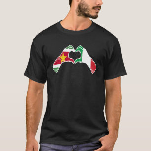Camiseta Surinam Bandera italiana Corazón surinamés