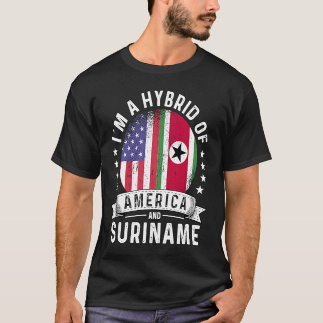 Camiseta Surinam Patriota americano crece humor con bandera (Anverso)