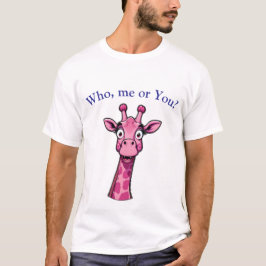 Camiseta Surprised Pink Giraffe
