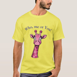 Camiseta Surprised Pink Giraffe
