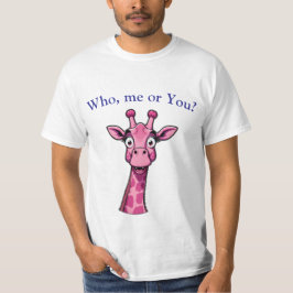 Camiseta Surprised Pink Giraffe