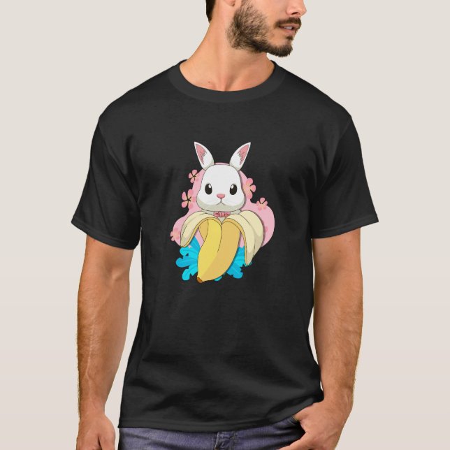 Camiseta Surreal conejo bananero Rabbit Fruit Pun Easter Ra (Anverso)