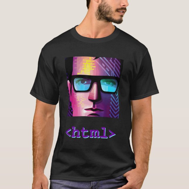Camiseta Surreal Futurista Html Techie (Anverso)