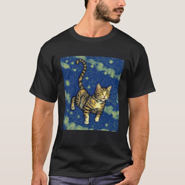 Camiseta Surreal Impressionistic Cat Impressionism Cats Pai (Anverso)