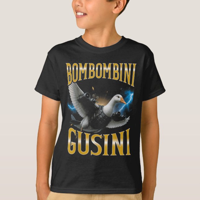 Camiseta Surreal italiano Brainrot Meme Bombombini Gusini F (Anverso)