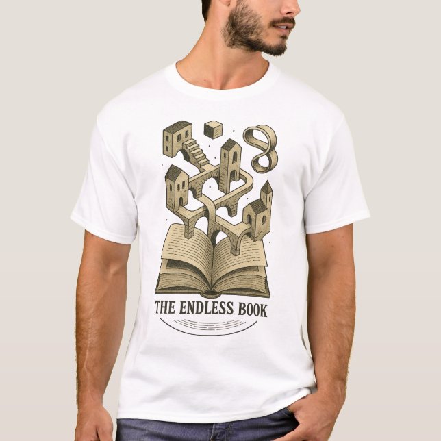 Camiseta Surreal Literary Art, Infinite Imagination  (Anverso)