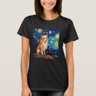 Camiseta Surreal Starry Night Pomchi Dog