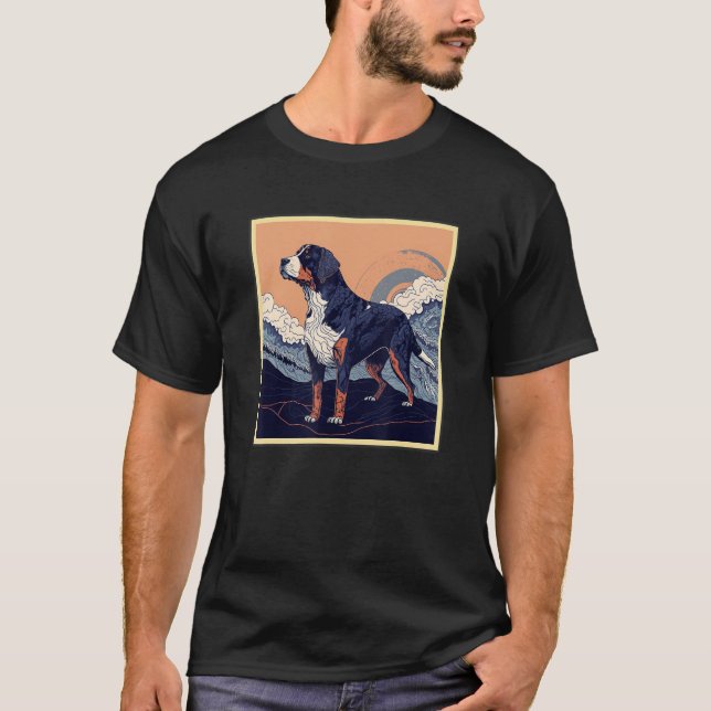 Camiseta Surrealism Japanese Painting Greater Swiss Mountai (Anverso)