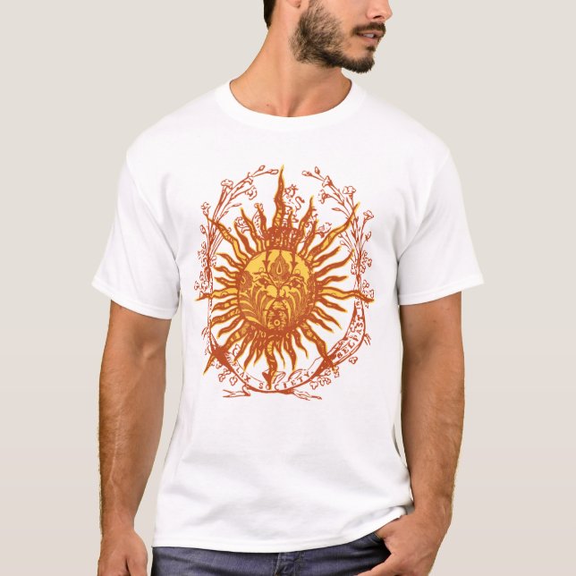 Camiseta Surrealismo Celestial Psicodélico del Sol Victoria (Anverso)
