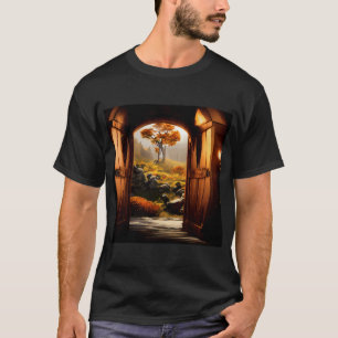 Camiseta Surrealismo de búho y tulipán