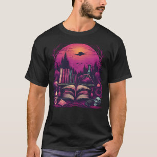 Camiseta Surrealismo de fantasía oscura encuentra libros de