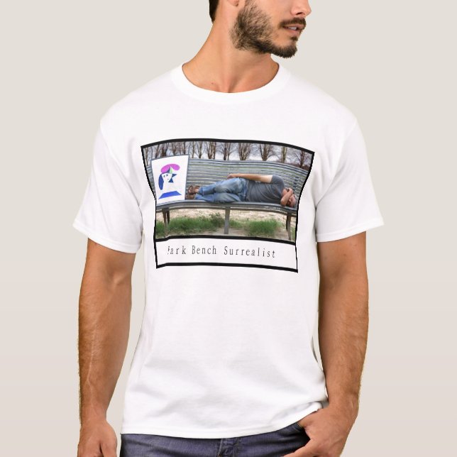 Camiseta Surrealist del banco de parque (Anverso)