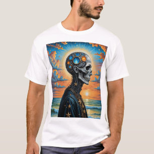 Camiseta Surrealista Cosmic Skull - Galaxia futuri