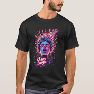 Camiseta Surrealista Deriva Ácida Cara Trippy Psicodélico V
