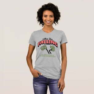 Camiseta Surrealista "Falling Down" de color gris 