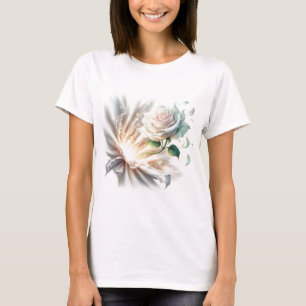 Camiseta Surrealista rosa blanco: elegancia más allá de la
