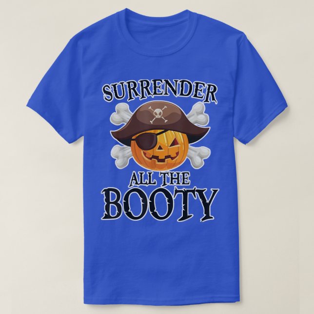 Camiseta Surrenders The Booty Boo Pumpkin Halloween Lover  (Diseño del anverso)