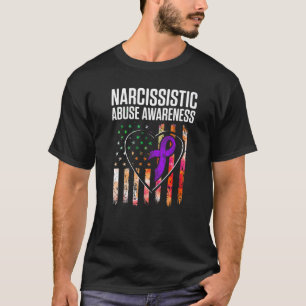 Camiseta Surv de la bandera del corazón de concientización