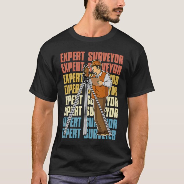 Camiseta Surveyor geodesy surveying engineer theodolite pro (Anverso)