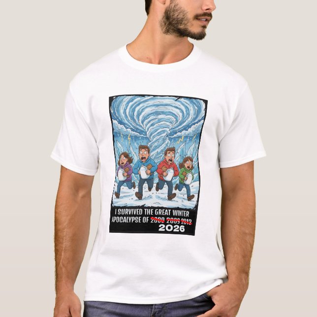 Camiseta Survived The Great Winter Apocalypse 2026 (Anverso)