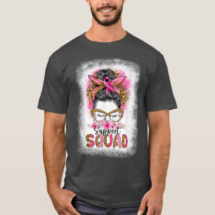 Camiseta Survivor Breast Cancer Awareness Support Squad Mes