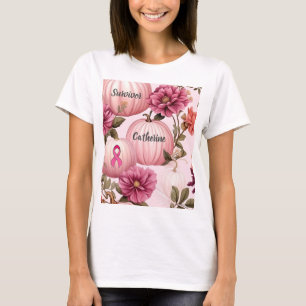 Camiseta Survivor Halloween de calabaza rosa