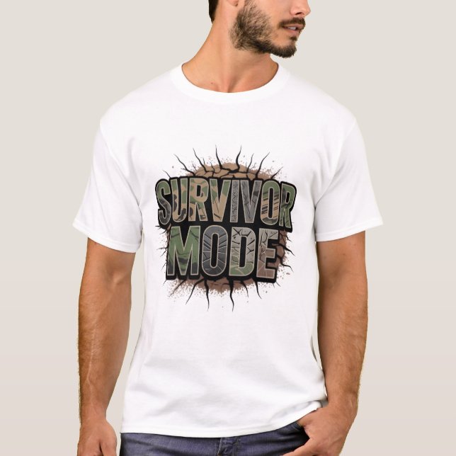 Camiseta Survivor Mode Impact Hole Men’s T-Shirt – Dark  (Anverso)