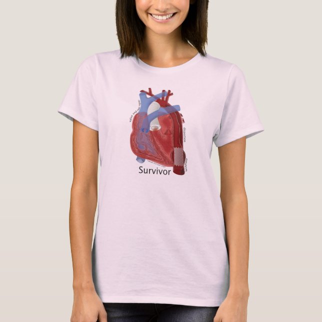 Camiseta Survivor Women's Organic Cotton Tee Heart Art (Anverso)