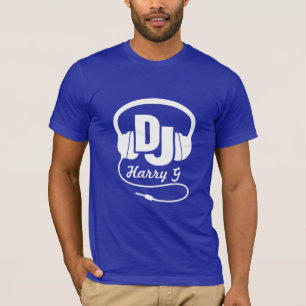 Camiseta Sus auriculares conocidos de DJ del blanco