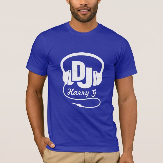 Camiseta Sus auriculares conocidos de DJ del blanco (Anverso)