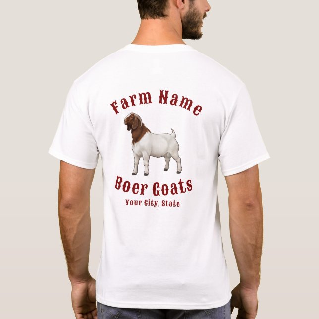 Camiseta Sus cabras Boer de granja (Reverso)