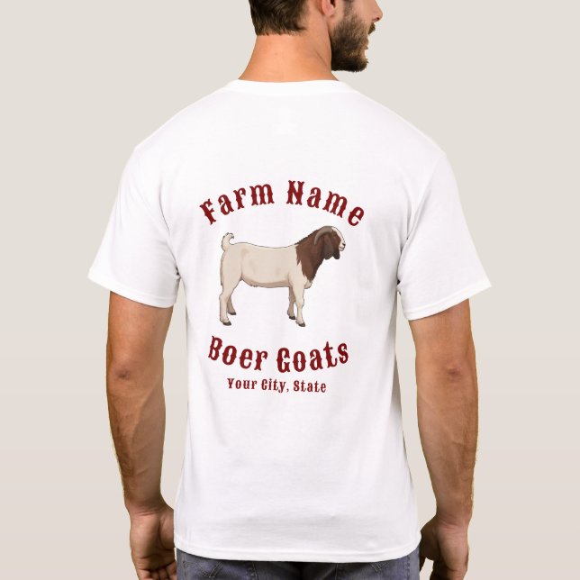Camiseta Sus cabras boer de granja (Reverso)
