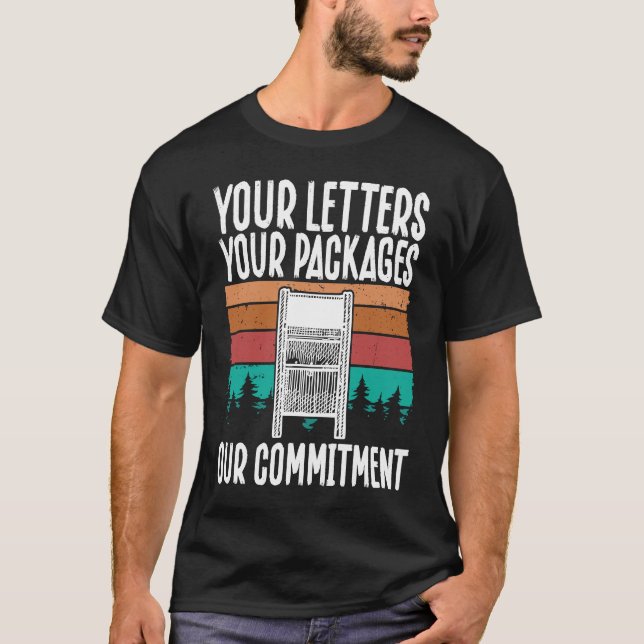 Camiseta Sus Cartas, Sus Paquetes, Nuestro Compromiso Posta (Anverso)