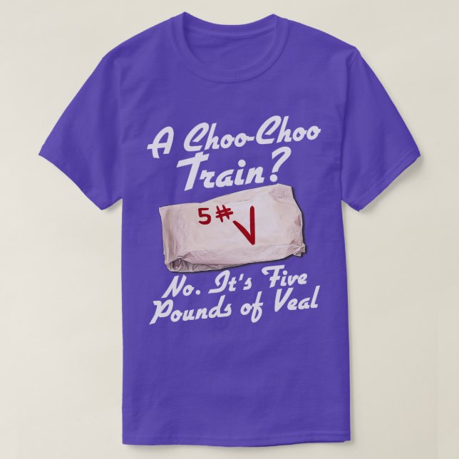 Camiseta Sus cinco libras de ternera (Diseño del anverso)