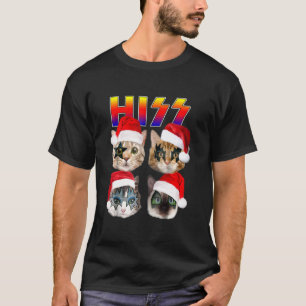 Camiseta Sus gatitos graciosos gatitos rock rock gatos Sant